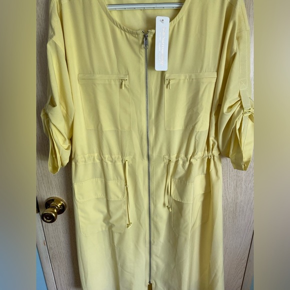Soft Surroundings Go Lively Traverse Dress Lemon Grass Butter Yellow Sz M NWT - Picture 5 of 14